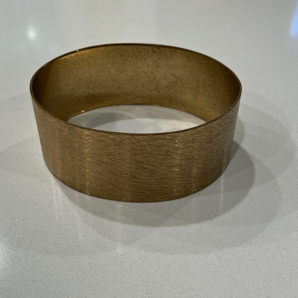 Macy's Brushed Gold Wide Bangle Bracelet